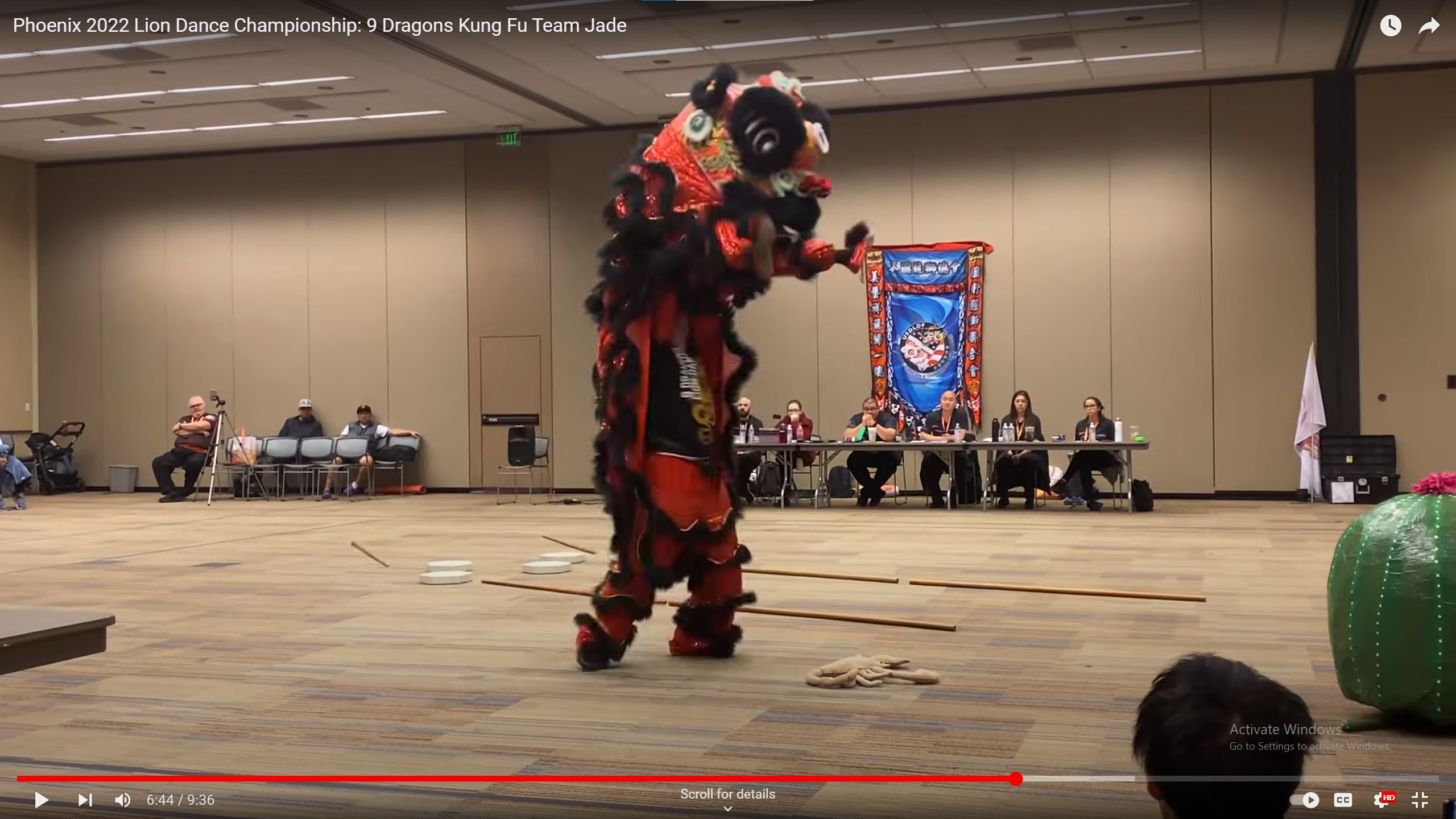 Load video: Watch the 9DLDAA Team Jade compete in the Phoenix 2022 Lion Dance Championship! They earned 3rd place.